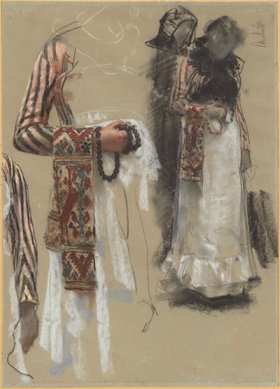 Dél-olasz nő templomba öltözött alkotó: Francesco Paolo Michetti