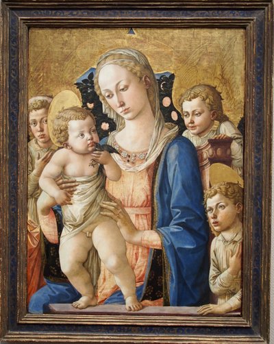 1455 Pesellino Madonna és gyermeke Toledói Szent Jánossal alkotó: Francesco Pesellino