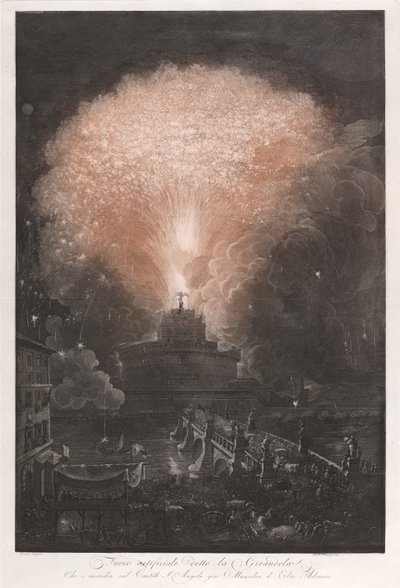 A Pinwheel néven ismert mesterséges tűz, amely s alkotó: Francesco Piranesi