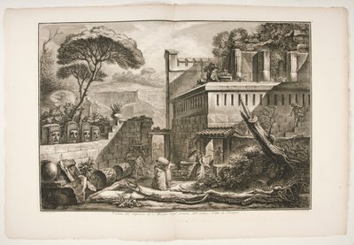 Kilátás a Marnia negl sírjára alkotó: Francesco Piranesi