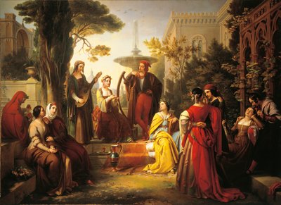 Olaszország, Treviso, Dekameron mesemondói alkotó: Francesco Podesti