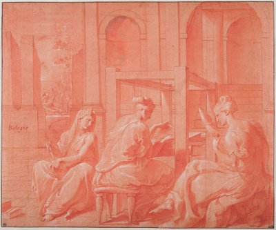 Alcytoe und ihre Schwestern alkotó: Francesco Primaticcio