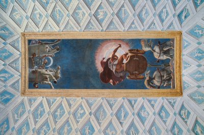 A Nap és a Hold kamrája (Camera del Sole e della Luna): a Nap és a Hold szekerei, amelyeket Diana és Apolló vezet alkotó: Francesco Primaticcio