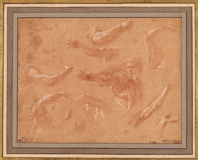 Studie von Gottvater mit Engeln alkotó: Francesco Primaticcio