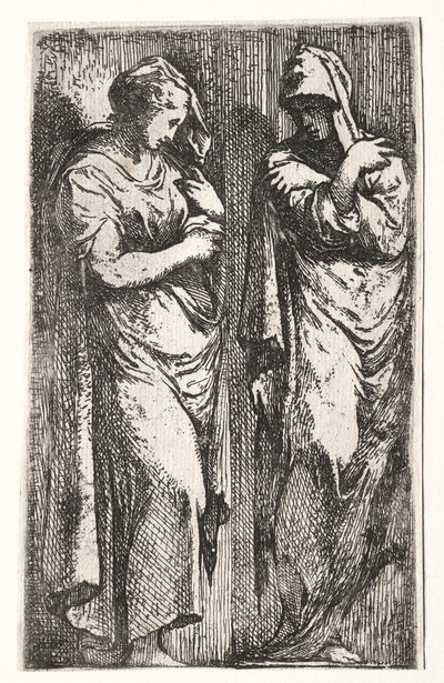Két római nő. alkotó: Francesco Primaticcio