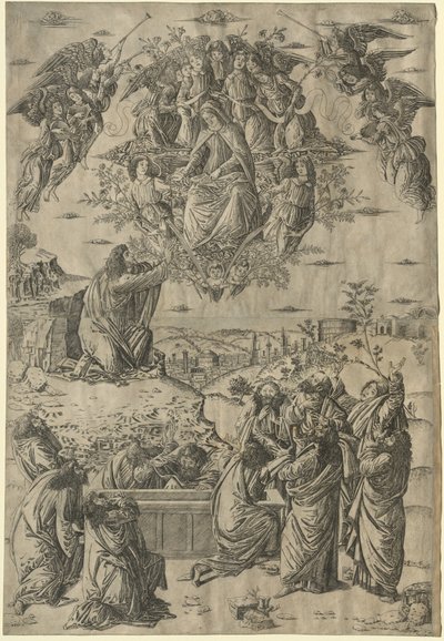 Szűz mennybemenetele, c. 1495. alkotó: Francesco Rosselli