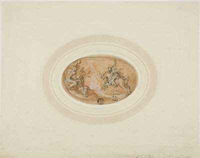 Marcus Curtius a szakadékba ugrik alkotó: Francesco Salviati
