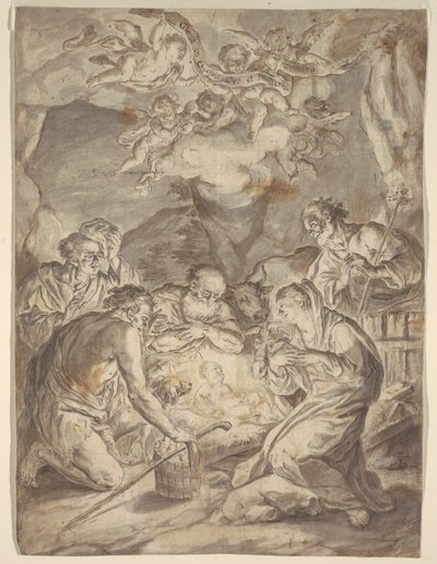 A Pásztorok imádata alkotó: Francesco Saverio Mergolo