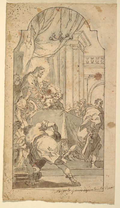 Rajz, Az utolsó vacsora, 1746-86 alkotó: Francesco Saverio Mergolo