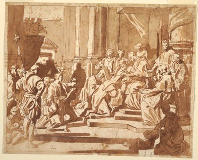 XI. Kelemen unokahúgát apácaként ruházza fel alkotó: Francesco Solimena