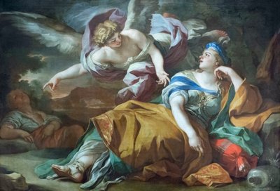 Hágár és Izmael a sivatagban egy angyal által vigasztalva alkotó: Francesco Solimena