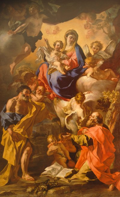 Francesco Solimena: Madonna és gyermek Szent Péter és Szent Pál között (1657-1747) alkotó: Francesco Solimena