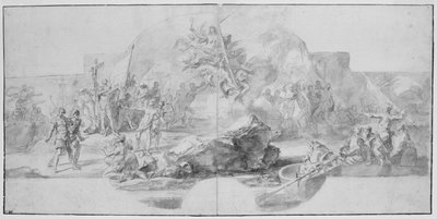 Kolumbusz partraszállása Amerikában, 1715-1716 alkotó: Francesco Solimena