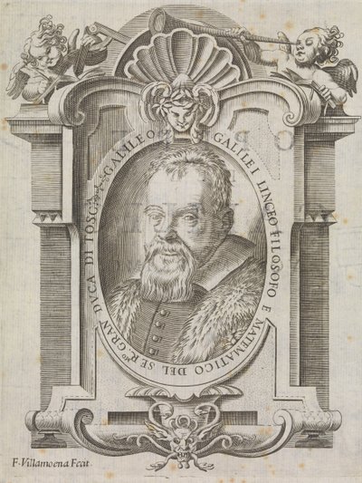 Galileo Galilei (1564-1642), 1656 körül (metszet) alkotó: Francesco Villamena