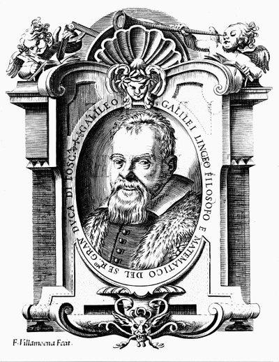 Galileo Galilei, olasz csillagász és matematikus, 17. század eleje alkotó: Francesco Villamena