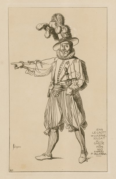 Luzerni Jean le Grott, a pápa gárdája, 1613 alkotó: Francesco Villamena