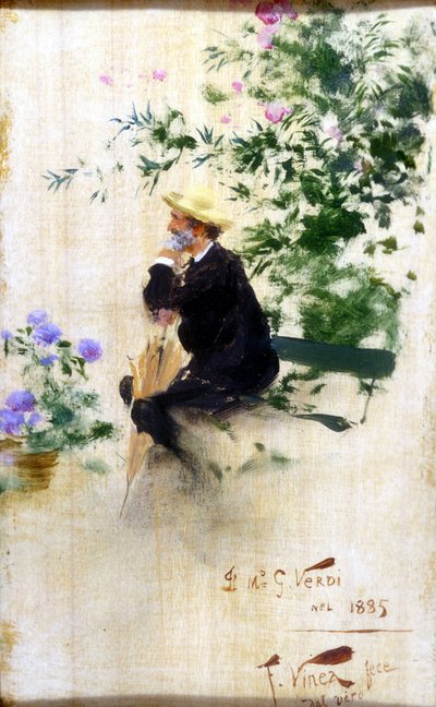 Giuseppe Verdi portréja, Vinea Francesco (1845-1902). 1885. Scala Múzeum, Milánó. alkotó: Francesco Vinea