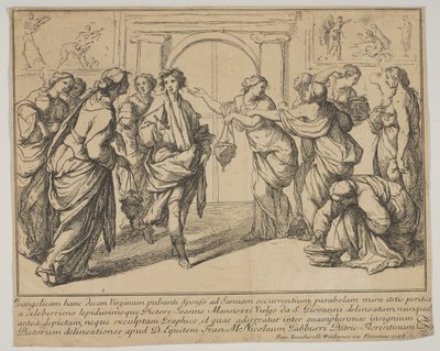 A bölcs és ostoba szüzek, 1728. alkotó: Francesco Zuccarelli
