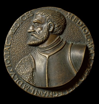 Gian Giacomo de Medici dit il Medeghino (1497-1556) mellszobra, Francesco da Sangallo dit il Margotta (1494-1576) olasz Condottiero-érem, Firenze, Bargello Nemzeti Múzeum alkotó: Francesco da Sangallo