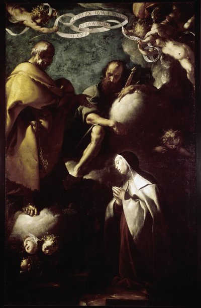 Avilai Szent Teréz látomása (olaj, vászon alkotó: Francesco del Cairo