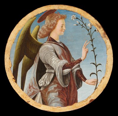 Griffoni poliptichon: Az Angyali üdvözlet angyala, kb. 1472-1473. alkotó: Francesco del Cossa