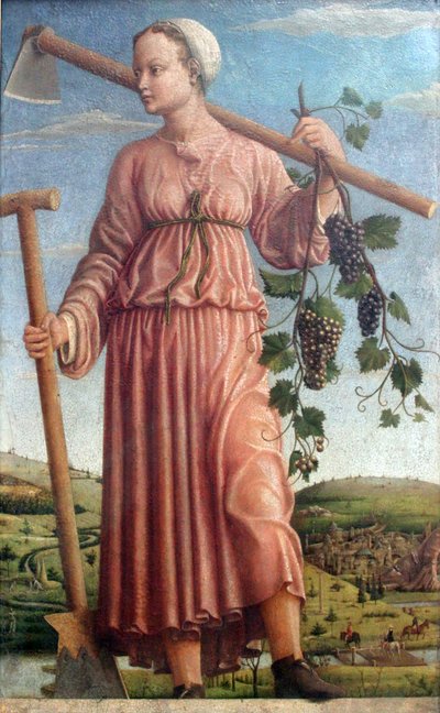 Polyhymnia, a szent költészet múzsája alkotó: Francesco del Cossa