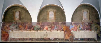 Utolsó vacsora (freskó alkotó: Francesco di Cristofano Franciabigio