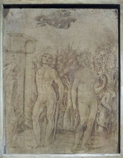 Ádám és Éva, 1470 körül (toll és tinta pergamenre) alkotó: Francesco di Giorgio Martini