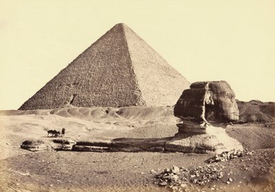 Nagy gízai piramis és szfinx, Egyiptom. 19. század. alkotó: Francis (after) Frith