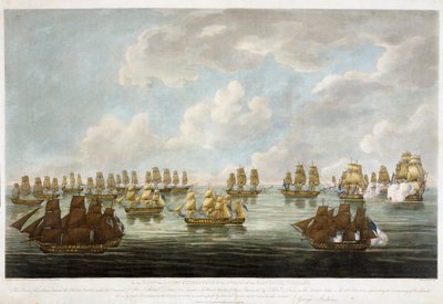 A kínai flotta és egy francia hajóraj közötti ütközet 1804. február 15-én. alkotó: Francis (after) Sartorius