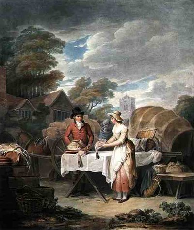 Piacnál, W. Annis metszete, kocsma. írta: Morgan & Pearce alkotó: Francis (after) Wheatley