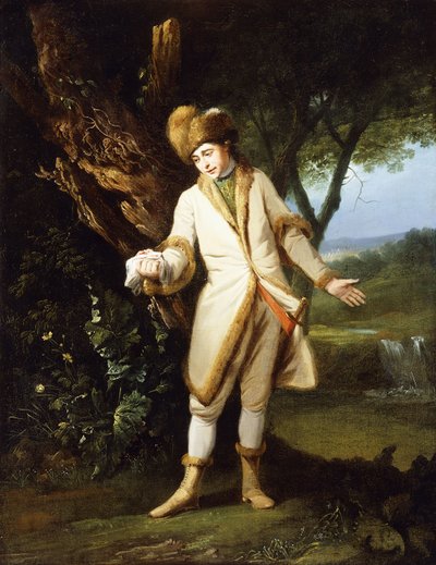 A színész, William Powell (1735-1769) portréja, mint „posztumusz” a Cymbeline V. felvonásban, I. jelenet alkotó: Francis (attr. to) Wheatley