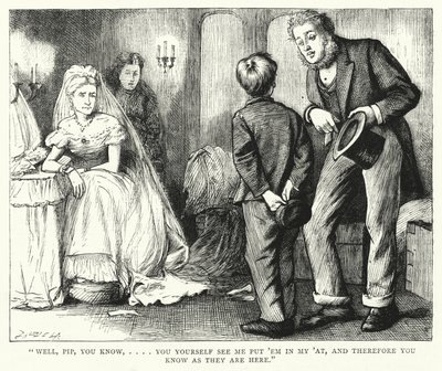 Illusztráció a nagy várakozásokhoz, Charles Dickens (metszet) alkotó: Francis Arthur Fraser