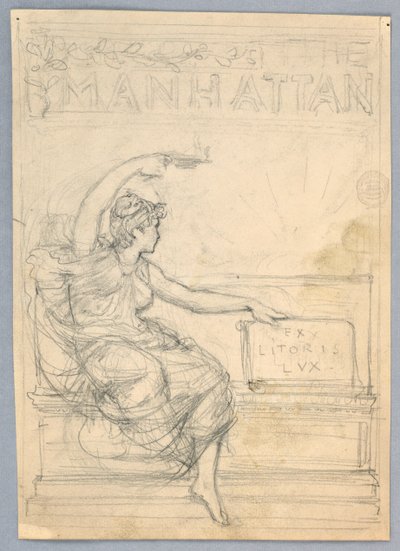 Tervezés a Manhattan Illustrated Monthly Magazine borítójához alkotó: Francis Augustus Lathrop