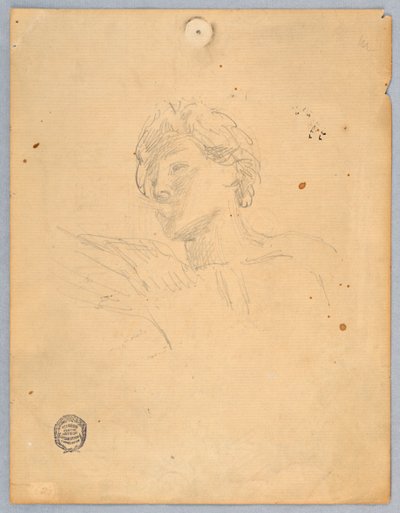 Vázlat egy angyal fejéhez alkotó: Francis Augustus Lathrop
