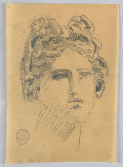 Vázlat a női fejről alkotó: Francis Augustus Lathrop
