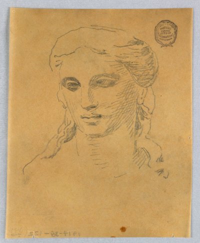 Vázlat a női fejről alkotó: Francis Augustus Lathrop