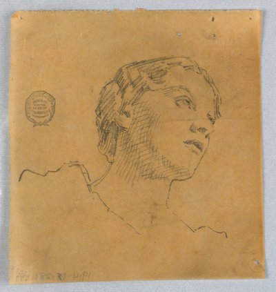 Vázlat egy női fejről alkotó: Francis Augustus Lathrop