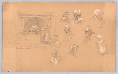 Vázlatok városlakókról Mont St. Michelben és Vitrében alkotó: Francis Augustus Lathrop