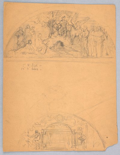 Két Lunette vázlata alkotó: Francis Augustus Lathrop