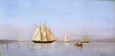 Haverstraw-öböl a Hudsonon (olaj, vászon) alkotó: Francis Augustus Silva