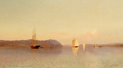 Késő délután, Haverstraw-öböl alkotó: Francis Augustus Silva