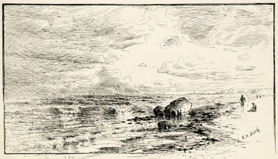A strand Point Judith közelében, Rhode Island alkotó: Francis Augustus Silva
