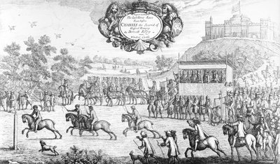 Az Utolsó Lóverseny, amelyet Boldog Emléke Második Károly előtt futott le Dorsett Ferry, a Windsori kastély közelében, 1684. augusztus 24., 1687. alkotó: Francis Barlow