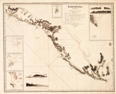 Karamania III. térkép a Karaboornoo-foktól az Anamour-fokig alkotó: Francis Beaufort