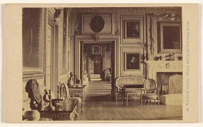 Warwick kastély - Zöld és arany szalon alkotó: Francis Bedford