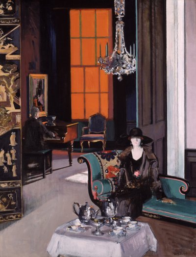 Interior: The Orange Blind, c.1928 (oil on canvas) alkotó: Francis Campbell Boileau Cadell