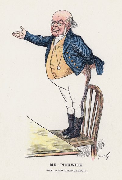 Pickwick úr, a főkancellár (színes litó) alkotó: Francis Carruthers Gould
