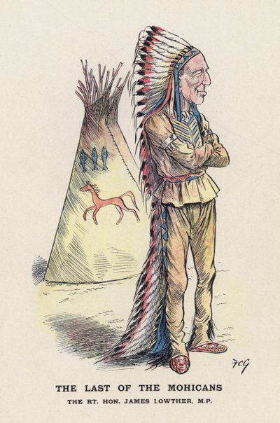 The Last of the Mohicans, The Rt Hon James Lowther (színes litó) alkotó: Francis Carruthers Gould