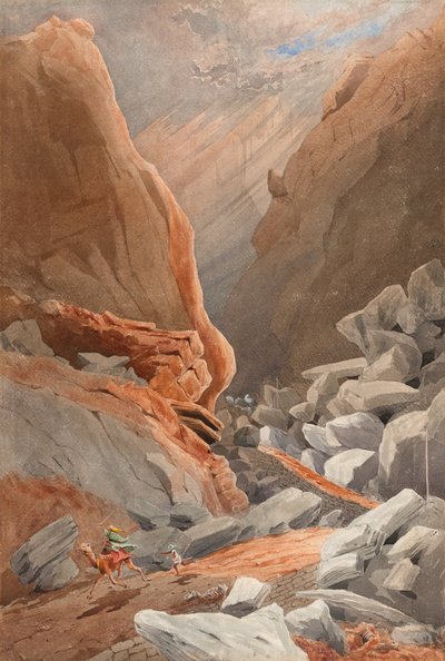 Az Ördög lépcsőháza a Suru-hágóban, Abesszíniában alkotó: Francis Cornelius James